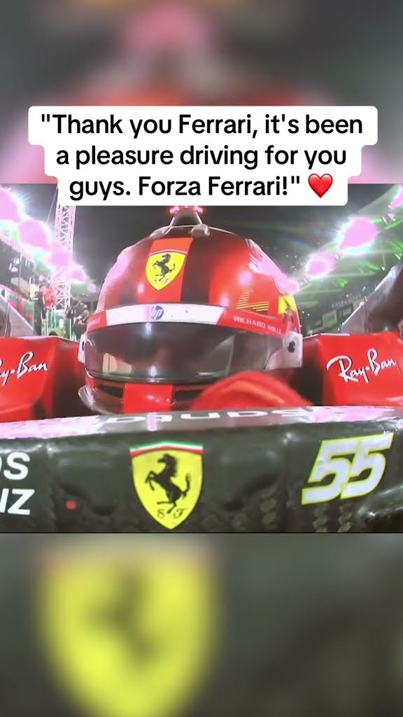 Carlos Sainz shares final radio message to Ferrari ❤️