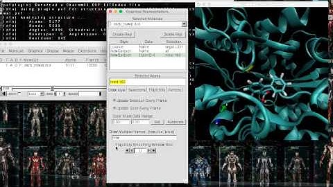 Creating representations and trajectory smoothing in VMD