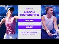 Viktorija Golubic vs. Simona Halep | 2022 Melbourne Summer Set | WTA Match Highlights