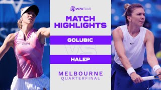 Viktorija Golubic vs. Simona Halep | 2022 Melbourne Summer Set | WTA Match Highlights