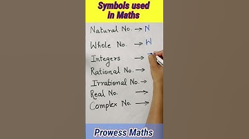 Symbols used For set of Numbers in Maths #Shorts #Mathtricks #PayalNayak