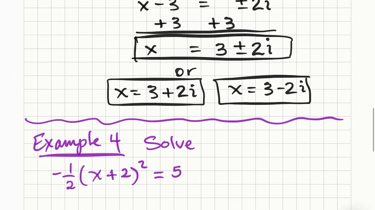 Solving Quadratics by Taking Square Roots YouTube