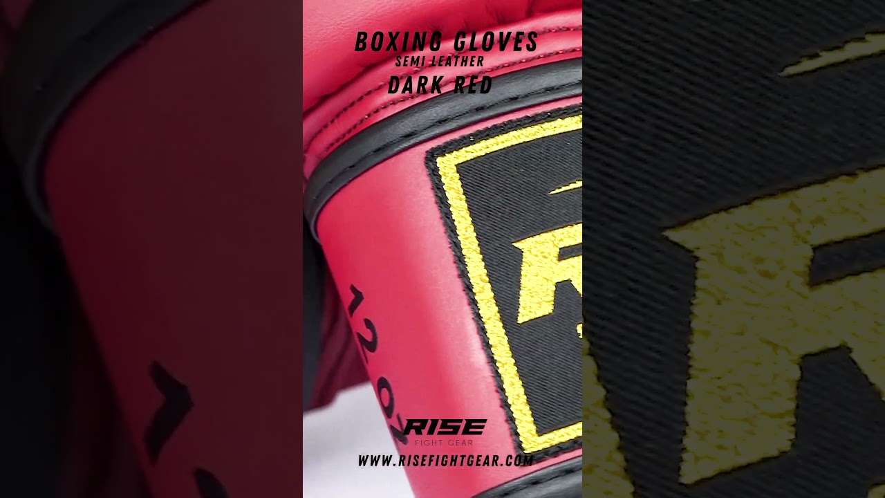 Dark Red Semi-Leather Boxing Gloves – Premium Quality and Ultimate Comfort 