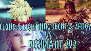 Dissidia Final Fantasy NT 2v2 - Cloud & Lightning Vs Jecht & Zenos