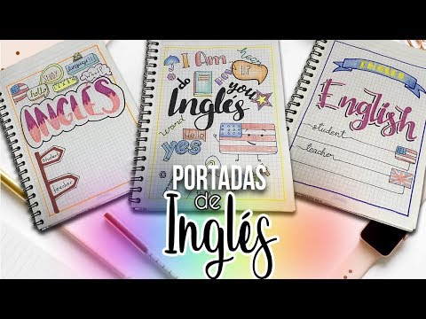Portadas Para Cuadernos De Ingles Faciles Y Bonitas Youtube