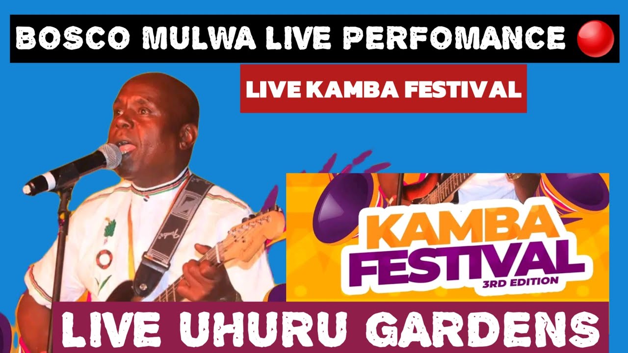 BOSCO MULWA LIVE 🔴KAMBA FESTIVAL AT UHURU GARDENS TOGETHER WITH HIS WIFE