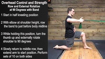 Overhead Control and Strength - Row and External Rotation at 90 Degrees with Band