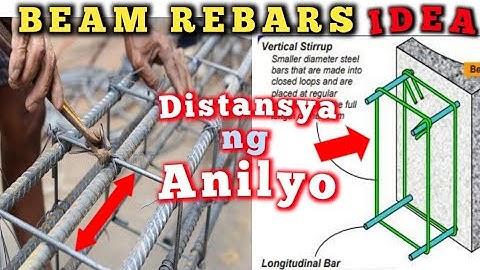 BEAM STIRRUPS (Anilyo ) MAXIMUM  AND MINIMUM SPACING. OR DISTANSYA NG ANILYO NG BIGA PAANO MALAMAN.