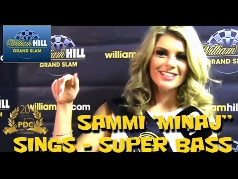 Darts walk on girl Sammi 'Minaj' Marsh sings Super Bass