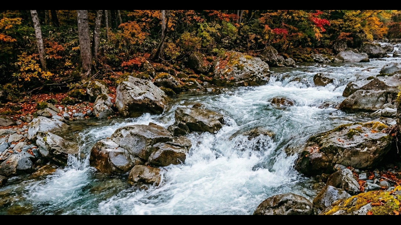 【川のせせらぎ/集中】川のせせらぎ くつろぎの1時間【作業用BGM】/ River Sounds for Focus: 1 Hour of ...