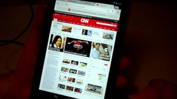 Web browsing on the Google Nexus 7