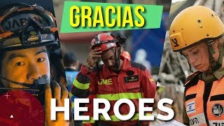 Rescatistas extranjeros y Civiles | HD | Terremoto México 19 de septiembre 2017