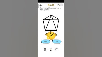 How many triangles are in a pentagram?🤔#brainout #shorts