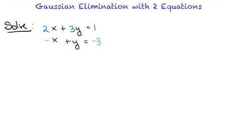 Solving Systems of 2 Equations with Matrices. RREF