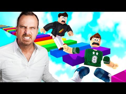 Roblox 1v1 Rainbow Obby With My Dad Youtube