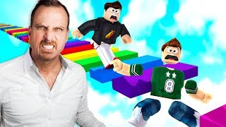 ROBLOX 1v1 RAINBOW OBBY WITH MY DAD!