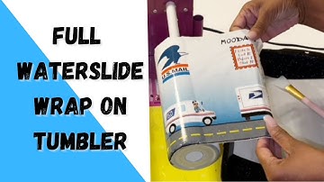 How to do a FULL WRAP Waterslide Decal on a 20oz Skinny Tumbler! (Easy Tutorial)