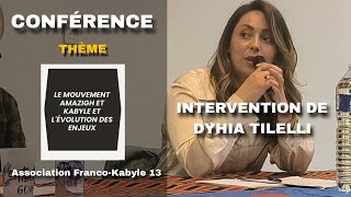 CONFÉRENCE : INTERVENTION DE DYHIA TILELLI (CADRE DU MAK ET DE L 'ANAVAD)