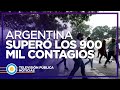 Argentina superó los 900 mil contagios de coronavirus