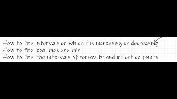 How to find intervals of  increasing, decreasing,  max/min concavity and Inflection points + EXAMPLE