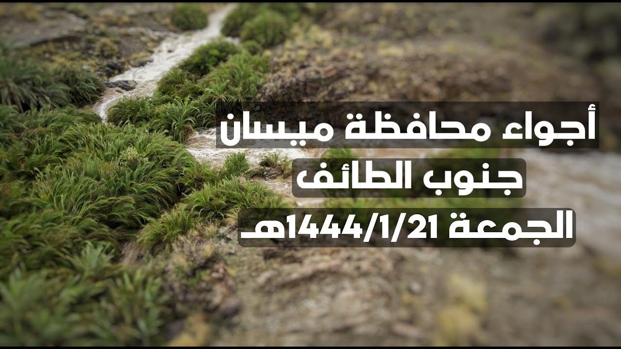 أمطار وأجواء محافظة ميسان جنوب الطائف 1444/1/21هـ