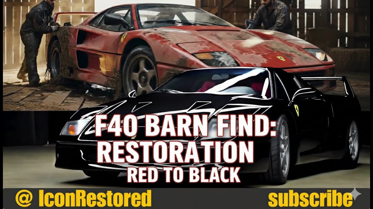 From Dust to Dream: Ferrari F40 Barn Find Restoration (Black Finish)