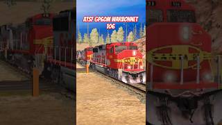 ATSF #GP60M warbonnet 106 leading high speed intermodal train #ATSF trainz simulator 3