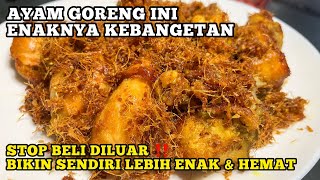 PERTAMA KALI MASAK AYAM GORENG LENGKUAS || REAKSI SUAMI MAKAN MENU BARU. 