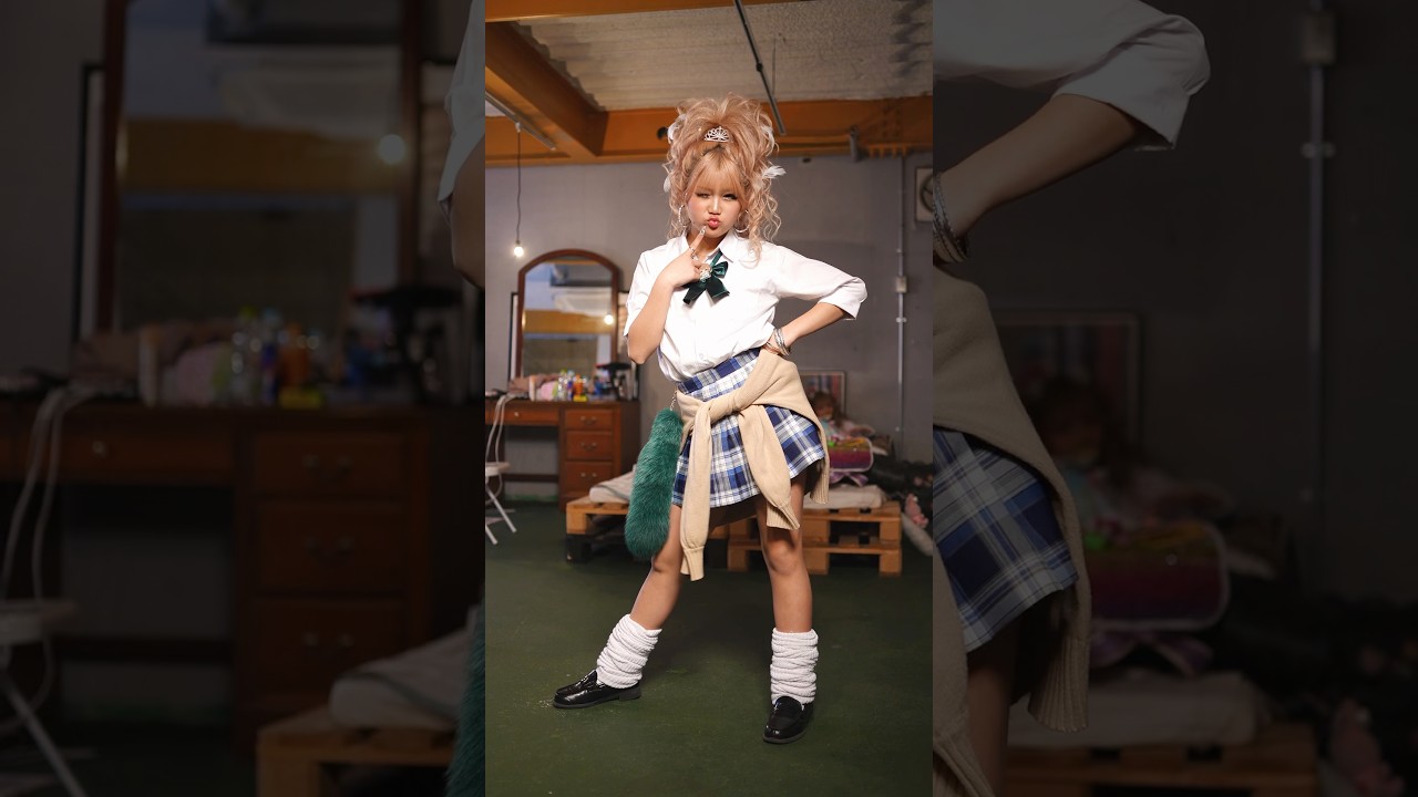 KOGYARUの新曲「ちょー盛れてる！」配信中✨ダンス動画第二弾‼️盛り髪ゆのも超！かわいい💚✨KOGYARU released new song