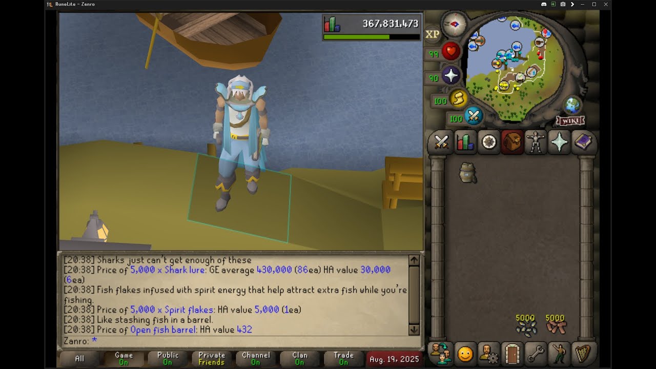 Fishing Sharks with Shark Lure and Spirit Flakes - Old School RuneScape