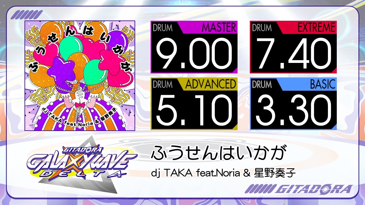 【GITADORA】 ふうせんはいかが (MASTER ~ BASIC) Drum