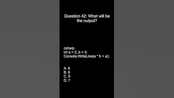 .NET Programming Interview Question #42| C# MCQ for Practice