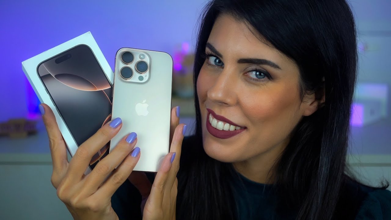 ASMR  Unboxing iPhone 16 Pro (Desert Titanium) + Applicazione Vetro (Whispering)