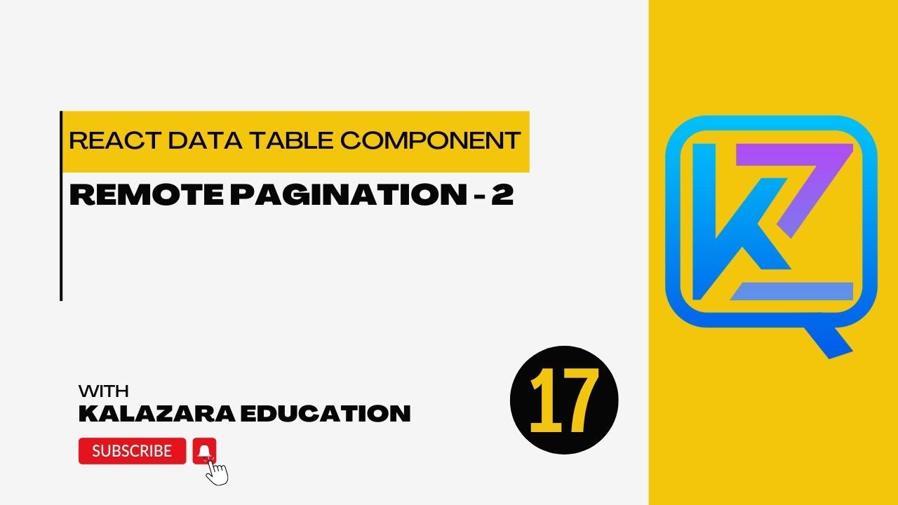 React Data Table Tutorial - 17 - Remote Pagination Part 2 - YouTube