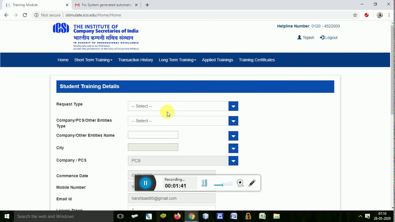 how-to-check-status-of-quarterly-report-icsi-new-portal-youtube