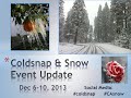 Low Snow Levels and Cold Snap December 2013