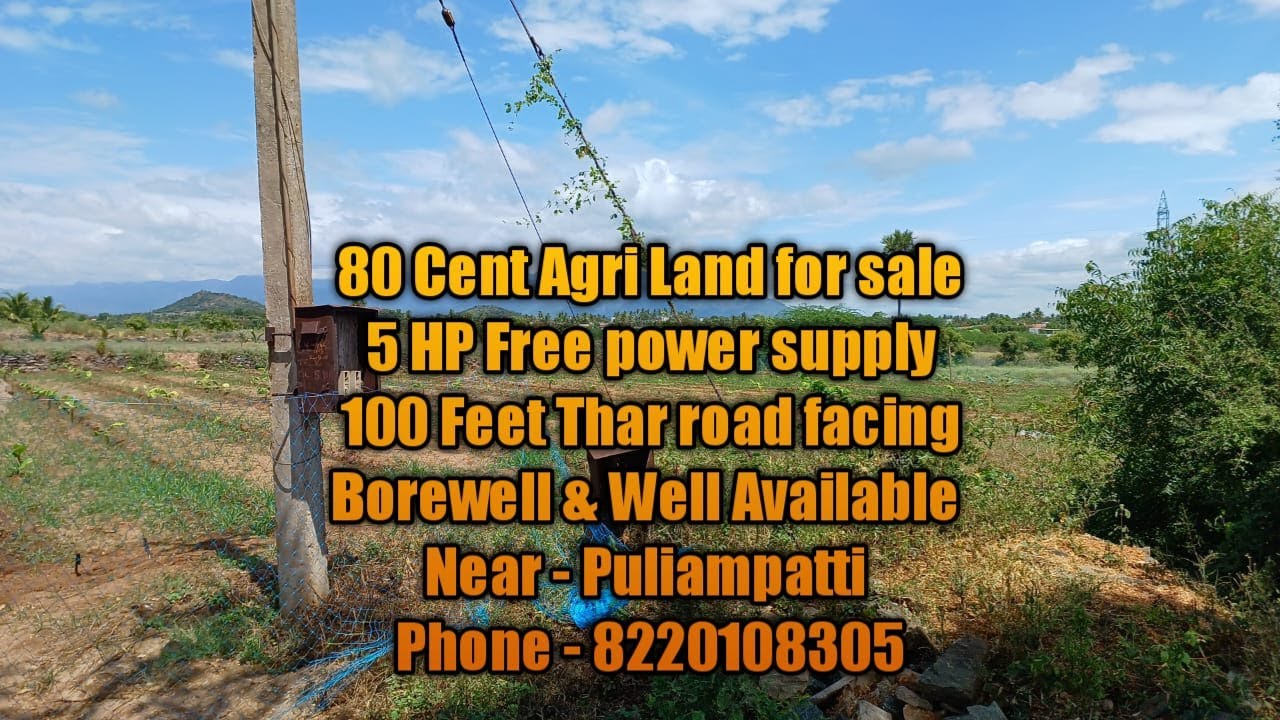 256 // 80 Cent Agri land for Sale Near Puliampatti Coimbatore