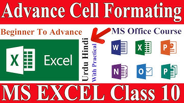 Advance Cell Formatting in MS Excel | MS Excel Tutorial in Urdu Hindi | Format Cell Dialog Box |