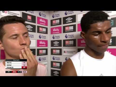 Marcus Rashford &amp; Ander Herrera speak after Bournemouth vs Man Utd (1-2)