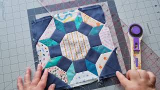 How to prepare your EPP quilt blocks for machine sewing.