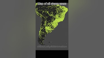 Bro Thought He Could Escape from ww2 (Map of all steam users) #shorts #map #trending