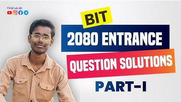2080 Entrance Questions | Part-I | Mathematics | BIT Entrance Questions | Past Year Questions |