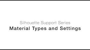 Silhouette Support Series | Material Types and Settings | English Subtitles