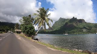 Driving Moorea French Polynesia 4K (No Edit No Music)