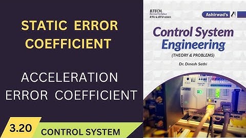 Lec -3.20 Static Acceleration Error Coefficient in Control System, #controlsystem , #rtuwallah