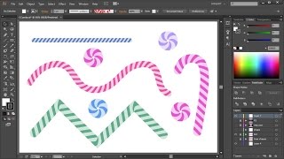 How to Create a Candy Cane Pattern Brush in Adobe  Illustrator - Part 1