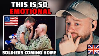 Emotional Brit Reacts To Us Soldiers Coming Home