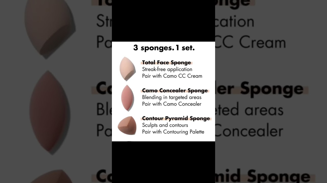 3 sponges, 1 set… elf cosmetics total face sponge set trio