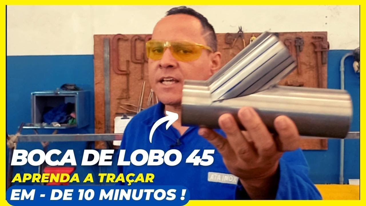 ✅Como traçar boca de lobo 45 Graus, simples e no passo a passo.