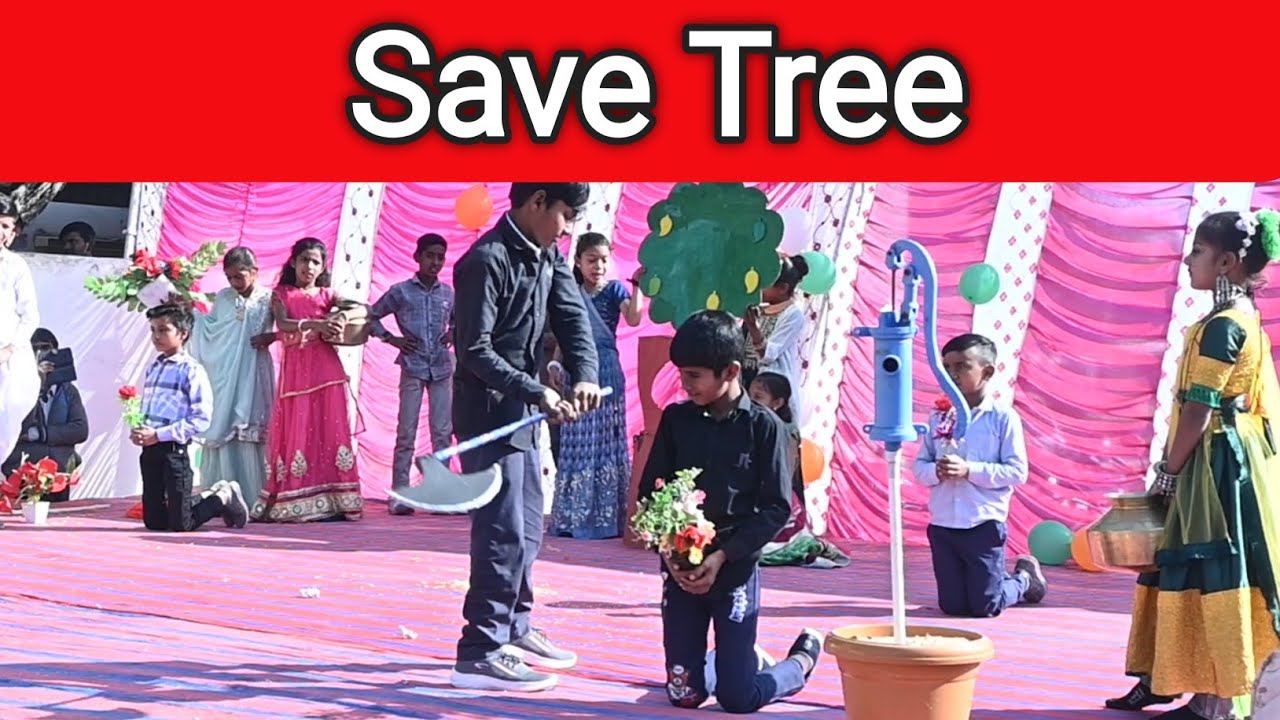થીમ ડાન્સ - વૃક્ષો બચાવો !! Save Tree !! ચચાસણા પ્રા.શાળા - YouTube